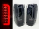 Set of Black Smoke C-Bar LED Taillights for 1989-1996 Ford F150 F250 F350 Bronco