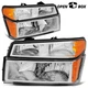 [OPEN BOX]CHROME AMBER SIDE HEADLIGHT+BUMPER LAMP FOR 04-12 COLORADO/GMC CANYON