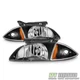 Black 2000-2002 Chevy Cavalier Headlights+Corner Lamps 4 Pcs 00 01 02 Left+Right Black 2000-2002 Chevy Cavalier Headlights+Corner Lamps 4 Pcs 00 01 02 Left+Right
