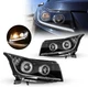 Headlights Pairs For 2011-2015 Chevy Cruze Projector Halo Strip DRL W/ Bulb Lmap Headlights Pairs For 2011-2015 Chevy Cruze Projector Halo Strip DRL W/ Bulb Lmap