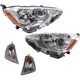 Headlight Lamp  Left-and-Right Left & Right for Toyota Prius C 2012-2014