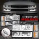 [LED DRL Strip] For 94-98 Chevy C10 C/K 1500 Headlight Bumper Corner Lamp Chrome