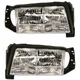 For Cadillac Deville Headlight 1997 1998 1999 Driver and Passenger Pair Halogen
