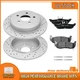 Rear Drilled Brake Rotor Ceramic Pad For Jeep Commander Grand Cherokee 2005-2010