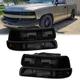 Pair Headlights Assembly For Chevy Silverado Suburban 1500 2500 w/ Bumper Lights
