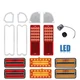 69-70 Chevy GMC Truck LED SEQUENTIAL Red Tail Marker Park Light Lenses Set NH