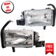 Headlight Set of 2 Halogen Right & Left Side for 1999-2001 Dodge Ram 1500