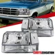 Fit 1992-1996 Ford F150 F250 F350 Bronco Headlights+Corner Bumper Signal Lamps