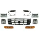 NEW FRONT CHROME GRILLE AND HEADLIGHTS KIT FOR 1992-1997 FORD BRONCO F-150 F-250