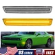 For 2015-2023 Dodge Challenger Front Bumper Side Marker Lamps Lights Clear Lens