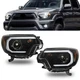 Black LED Headlights Headlamps Fit For Toyota Tacoma 2012-2015 Left+Right Pair