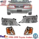 Front Headlights Assembly Halogen + Corner Lights For 1998-1999 Toyota Avalon