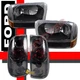 99-04 Ford F250 F350 Super Duty Pickup Black Headlights Set & Tail Lights Smoke