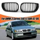 For BMW 3 Series E46 4-Door 02-06 Facelift LCI Front Kidney Grille Glossy Black
