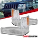 Fit 1993-1996 Jeep Grand Cherokee Corner+Bumper Lights Turn Signal Parking Lamps
