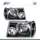 Headlights Assembly Pair For 2001-2011 Ford Ranger Clear Lens Replacement