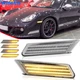 For 05-12 Porsche 911 997 Carrera LED Clear Turn Signal Side Marker Lights Lamps