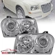 Projector Headlights Fits 2005-2010 Chrysler 300 Replacement Clear Left+Right
