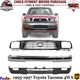 Front Bumper Chrome + Grille + Valance Textured For 1995-1997 Toyota Tacoma 4WD