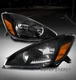 For 04-05 Toyota Sienna Van Replacement Headlight Headlamp Black Left+Right Pair