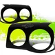 2x Black Acryle Type-On Headlight Cover Bezel Eyelid for Chrysler 300 C 05-10