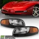 1997-2004 Chevy Corvette C5 Black Front Signal Parking Lights Side Marker Lamps