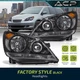 Black Clear Corner Reflector Headlight Assembly Lamp For 2005-2007 Honda Odyssey