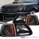 Fits 1997-2003 Ford F150 97-02 Expedition Black LED Strip Headlights Corner Lamp