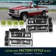 For 1992-1993 Chevy Suburban Silverado Chrome DRL Head Light Signal Bumper Lamps