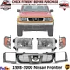 Front Bumper Grille + Headlights + Corner Lamps For 1998-2000 Nissan Frontier