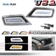 2PCS Clear Left & Right Corner Lights DRL Turn Signal For Jeep Liberty 2008-2012
