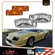 4PCS Clear Bumper Turn Signal + Amber Side Marker Lights For 85-92 Chevy Camaro
