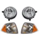 Headlight Kit For 2007-2010 Jeep Compass with Bulbs Driver and Passenger Side