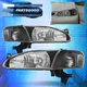 For 98-00 Toyota Corolla Black Headlights Left+Right + Clear Signal Corner Lamps