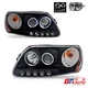 LED Halo Ring Projector Black Headlights for 1997-2003 Ford F-150