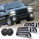 For 2001-2006 Chevy Tahoe Suburban Z71 DRL LED Headlights+Fog Lights Combo kit