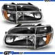 1995-2001 Ford Explorer 97 Mercury Mountaineer Black 4pcs Headlight Corner Lamp 1995-2001 Ford Explorer 97 Mercury Mountaineer Black 4pcs Headlight Corner Lamp