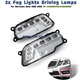 For Mercedes Benz E350 E550 AMG 2010-2016 Fog Lights Clear Bumper Lamps DRL LED