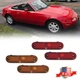 4PCS Amber Front & Red Rear Side Marker Light Kit For 1990-2005 Mazda Miata MX-5