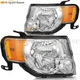 1 Pair Chrome Left Right Headlight Assembly For 2008-2012 Ford Escape