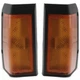 For Nissan D21 Corner Light 1986 1987 Driver and Passenger Side Pair Amber Lens