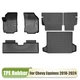 Car Floor Mats&Cargo Liner&Backrest Mats TPE Rubber For Chevy Equinox 2018-2024