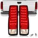 DOT Red Clear Lens LED Back Tail Lights Pair For Nissan D21 Hardbody 1986-1997