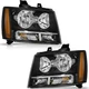 Black Headlights Assembly For 2007-2014 Chevy Suburban Tahoe Avalanche L+R