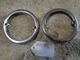 Park Light Lens Bezel, Square Edge SS Original Pair.  53-62 Corvette