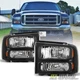 1999-2004 Ford F-250 F-350 Super Duty Excursion Conversion Harley Headlights Set