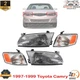 Front Headlights Assembly + Signal Light Right&Left Side For 97-99 Toyota Camry