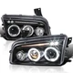 Black Fits 2006-2010 Dodge Charger Led Halo Projector Headlights Lamp Left+Right