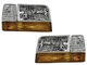6Pc Headlights With Amber Parks Fits 92-96 Ford F150 F250 FO2550110 FO2551108