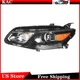 LH Projector Headlight Assembly Halogen For 2016-2018 Chevy Malibu Amber Black